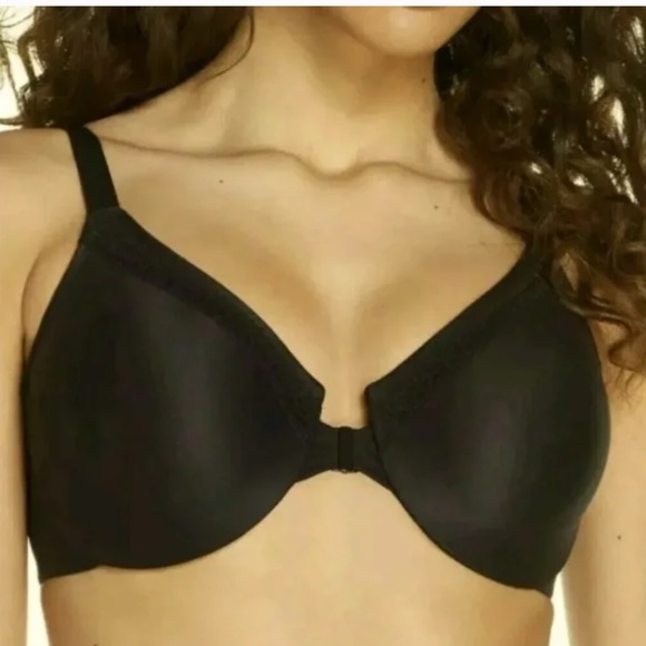 NWT Wacoal black Convertible Bra front closer smooth adjustable straps 38 D - Picture 1 of 12